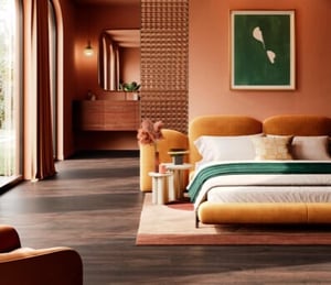 Terracotta bedroom: which colours to combine?